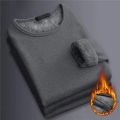 Jodimitty Keep Warm Thermal Underwear For Man Casual Solid Color Men's Winter Thermo Undershirt Thick Thermo Long Sleeve Top. 