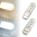 Portable USB LED Book Lights 3 LEDs Bulb 5V Power Input White/Warm White Light USB Night Light For Power Bank PC Laptop Notebook. 