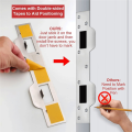 Door Strike Plate Reinforcement Plate - Front Door Security Devices Metal Plates Door Latch White Easy Install. 