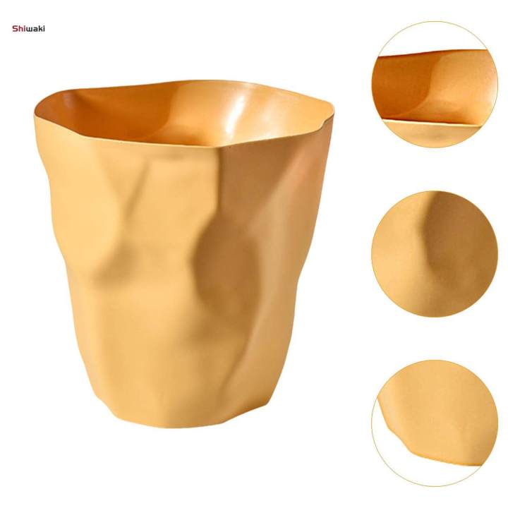 Trash Bin Dustbin Lidless Decorative Open Top Waste Bin Garbage Container Can for Home Kitchen