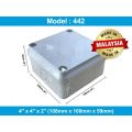 CCTV Camera Waterproof PVC Junction Box Size 4"x4" (100x100x50) | 4X4 Inches Square IP66 Waterproof Junction Box for CCTV Surveillance Security Cameras. 