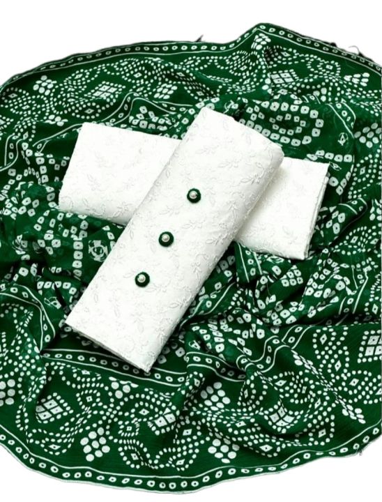Unstitched ladies chicken Fabric Azadi Dress