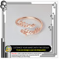 Name Ring, Double name customized rings. 