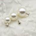 100 Pieces Pearl Rivet Studs White Pearl Beads for Crafts Jeans Bags Shoes Clothes Decoration , 8mm. 