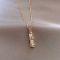 South Korea New Trend Clavicle Bamboo Pendant Necklace Female Temperament Neck Jewelry Necklace. 