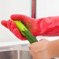 【Happier】 Peeled Potato Gloves Kitchen Vegetables Scraping Fish Scale Cleaning Gloves Non-Slip Silicone Gloves Kitchen Tool Accessories. 
