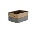 Nordic linen storage basket desktop sundries storage box cosmetics snack basket remote control storage WF1020. 
