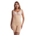 GlamourSecrets Women Full Body Shaper Cotton Spandex Blend Body Shaper wear for Thighs, Back, Tummy - Stretchable Tummy Control with Full Body Shaping and Slimming (Beige). 