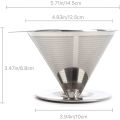 Pour over Coffee Dripper Reusable Drip Cone Coffee Filter Portable Pour over Coffee Maker Home Office Camping. 