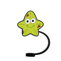 1-12PCS Cartoon Ocean Animal Straw Cover Cap,Silicone Straw Topper Cute Star Jellyfish Shark for 8mm,Dustproof Straw Cap Plug. 