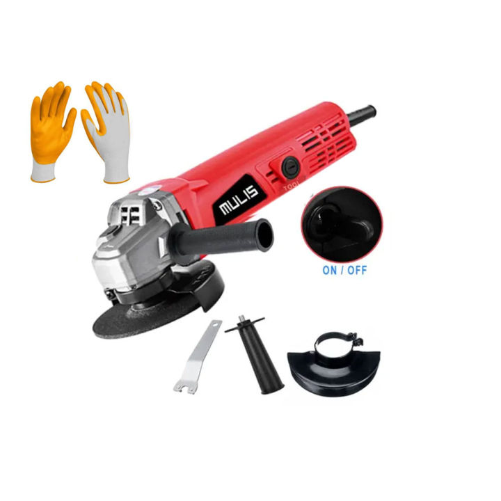 Imported Electric Baby Angle Grinder 650W - Copper Motor 4 Inch With- Nitrile Safety Gloves