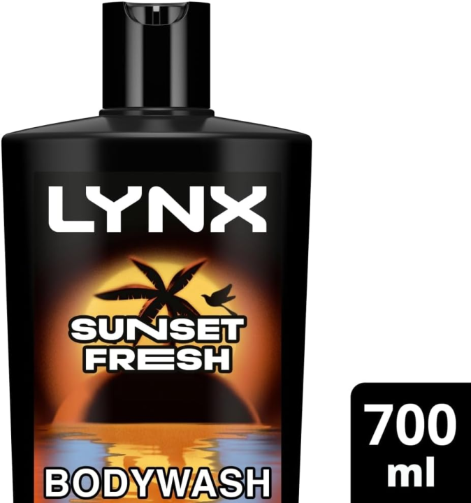 Lynx XXL Body Wash Multipack Sunset Fresh 3-in-1 Men's Shower Gel for Hair, Face & Body 12H Sweat and Odour Protection Energising Mango and Mandarin Scent 700ml