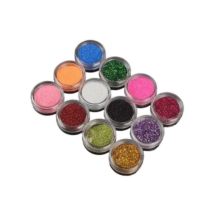 Glitter Eye Shadow Powder Box Kit Eyeshadow Makeup palette Dusty Eye Shade / PACK OF 12pcs