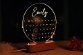 customized lamp with name & earrings stand perfect gift for wife, grils acrylic lamp with light. 