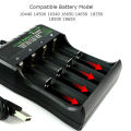 18650 Battery Charger Black 1 2 4 Slots AC 110V 220V Dual For 18650 Charging 3.7V Rechargeable Lithium Battery Charger. 