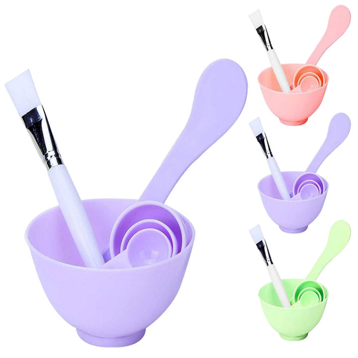 Professional Bleach Bowl set Facial and Brush For Women Salon And Parlor Accessories Bowl Set 6 in 1 Pack DIY Facial Mask Mixing Bowl Set