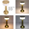 LED Table Lamp Modern Portable Cordless Rechargeable Touch Desk Lamps with USB Cord,3 Levels Brightness,Battery Powered Lamp,for Bedroom Bar Restaurant Outdoor Table Lamp (Gold). 