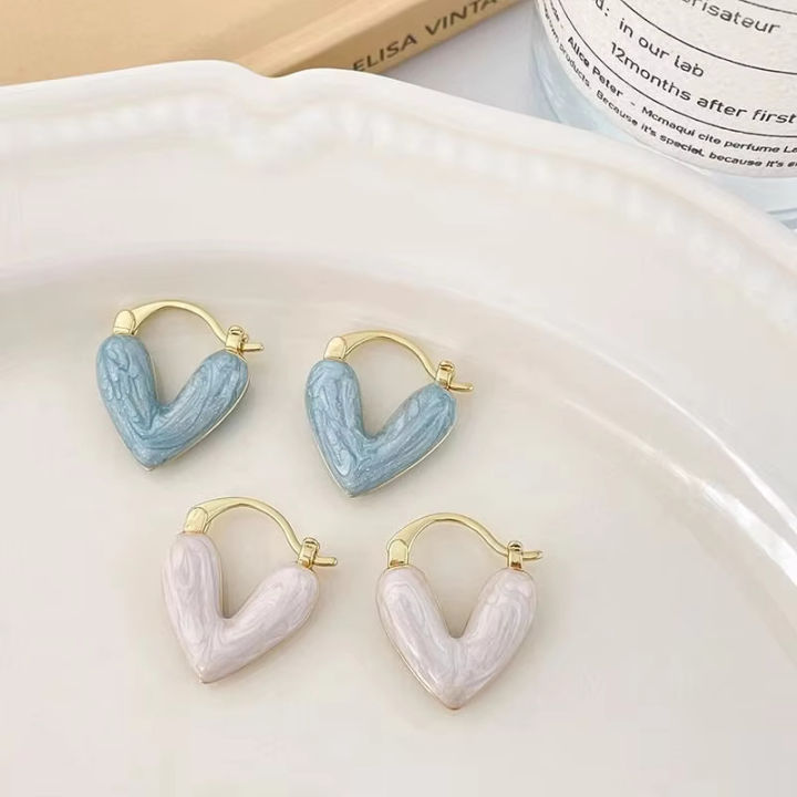 Multi%20color%20Korean%20Jewellery%20S925%20Needle%20Beautiful%20Heart%20Shape%20Earings%20for%20Girls%20-%20New%20Design%20Korean%20Jewellery%20For%20Girls%20-%20Image%203