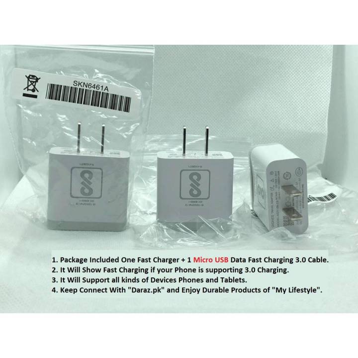 Original Gionee Wall Usb Charger - Fast Charger 3.0 and Turbo Charging For All Smart Phones With Micro USB OR Type C Charging Cable