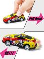 3 Pcs Set - Alloy Tin Metal Pullback Car Toy Vehicle - Colorful Pullback Die Cast Cars Toys For Kids Boys Baby and Girls. 