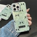 【Ready stock+COD】Korean Ins Mint Green Bow Unique Laser Phone Case for IPhone 15 14 13 Pro Max 12 11 Pro Max for IPhone 11 12 13 14 15 Pro Capa. 