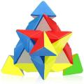 Pyramid Cube 3x3 High Speed Stickerless Triangle Puzzle - Multicolour. 