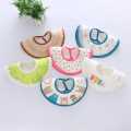 Baby round shape Bibs Feeding Bibs napkin  Bandana unisex Burp Cloths Baby soft new style bib pack of 2. 