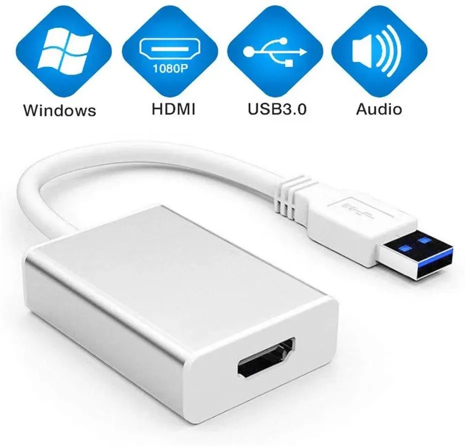 USB to HDMI Adapter, USB to HDMI Cable Multi-Display Video