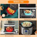 Air Fryer Liners Silicone, 8 Inch Air Fryer Basket, 2-Pack Reusable Air Fryer Liner, Food Grade Accessories, Replacement of Parchment Liners, No Need to Clean the Fryer. 