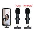 Latest K11 | 2 Microphone Lavalier 2.4GHz | 2 in 1 Portable Mini Type c Microphone | Wireless Recording Microphone for iPhone. 