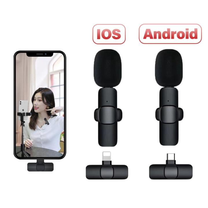 Latest K11 | 2 Microphone Lavalier 2.4GHz | 2 in 1 Portable Mini Type c Microphone | Wireless Recording Microphone for iPhone