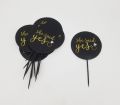 SHE SAID YES CUPCAKE TOPPER - PACK OF 10 CUPCAKE TOPPERS. 