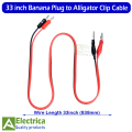 33 Inch Banana Plug to Crocodile Clip Test Lead Cable for Multimeter DC Power Supply DIY Tool by Electrica. 