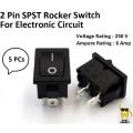 2Pin ON OFF SPST Rocker Switch - 250V | 10A | For Electronic Circuit. 