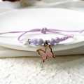 Pendant Ceramic Braided Bracelet Jewelry Butterfly and Flower Alloy Charm Bracelets for women. 