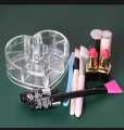Heart Shape Cosmetic Makeup Organizer Transparent Acrylic Lipstick Holder Display Stand Nail Polish Eyebrow Pencil Storage Box (BA). 