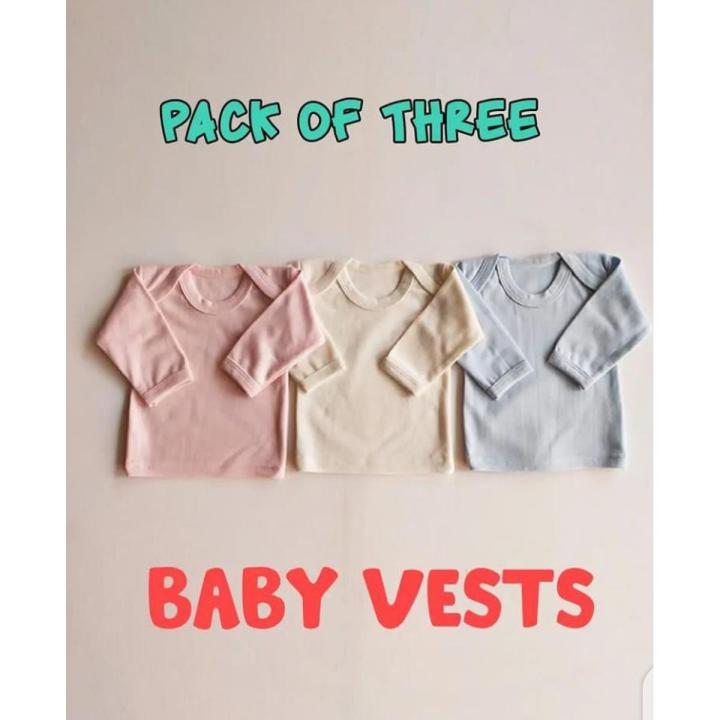 Pack of 3 - Inner Vest Full Sleeves for Babies (0-12 months)BABy VEST