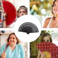 Folding Hand Fan Hollow Carving Chinese Fan Vintage Hand Fans Handmade Fan Crafts For Photo Props Bridal Showers Wedding Guests. 