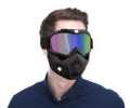 Face Helmet Mask & Goggles | Fog-Proof Warm Full Face Shield for Motorcycle Riding | Stylish Bike Rider Glasses. 