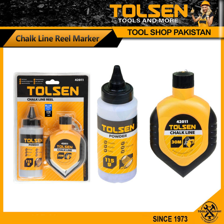 Tolsen%20Chalk%20Line%20Reel%20Marker%20w/%20Powder%20Bottle%20Set%20(30%20Meters)%20Blue%20Powder%20-%20Image%202