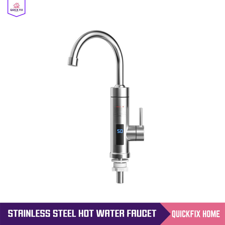Instant Hot Water Tap 3000W Stainless Steel Electric Geyser Faucet ...