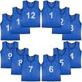 Sporting Goods Mesh Team Practice Pinnies, Numbered or Reversible - Set of 12 | Youth Adult Team Practice Pinnies. 