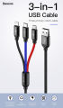 Original Fast Charging Cable 3in 1 - Micro USB Android - Iphone - Type C - Braided LED Fast charging 100% Guaranteed. 