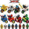 16 Pcs Lego Ninjago Minifigures With motorcycle Building Blocks Toys Ninja Marvel Super hero Gift 31050 + 61015. 