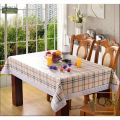 6 Seater Table cloth with beautiful White Lace Spill-Proof Tablecloths Protector Waterproof/Oil-Proof Table Cover  QS Bedding. 