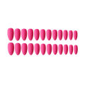 24 Pcs/set Matte Hot Pink Nails Reusable Detachable Ultra Thin Oval Frosting False Nails with Adhesive Tape Glue Sticker. 