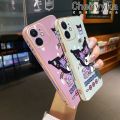chenyyka For Samsung A33 5G A53 5G A73 5G M33 M53 5G Case Cartoon Cute Kuromi Pattern New Design Side Plating Silicone Phone Casing Full Lens Cover Camera Shockproof Shell Protection Softcase. 