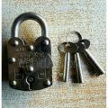 Padlocks desi tala with 3 keys golden sides Heavy Duty. 2 inches size Brass Machine.. 