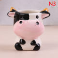 Nordic New Style Ceramic Animal Flower Pot Cartoon Zebra Sheep Cow Head Mini Pot Succulents Plants Bonsai Pots Home Decoration Eatop. 