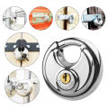 And Waterproof 70MM Stainless Steel Round Disc Storage Pad Lock Padlock Rustproof. 